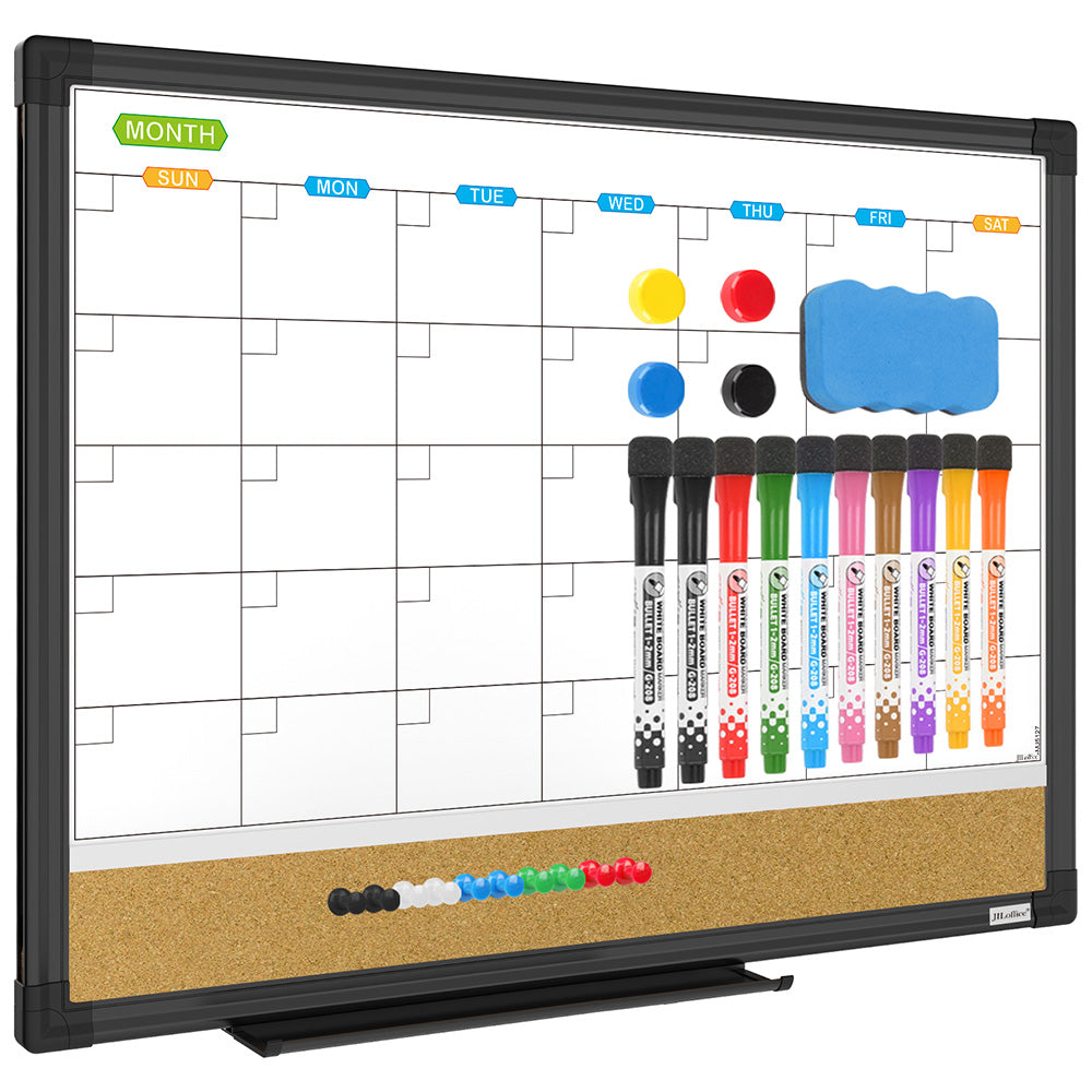 Maximizing Office Organization with a 17X13 Inch Magnetic Calendar Whiteboard & Bulletin Corkboard Combination