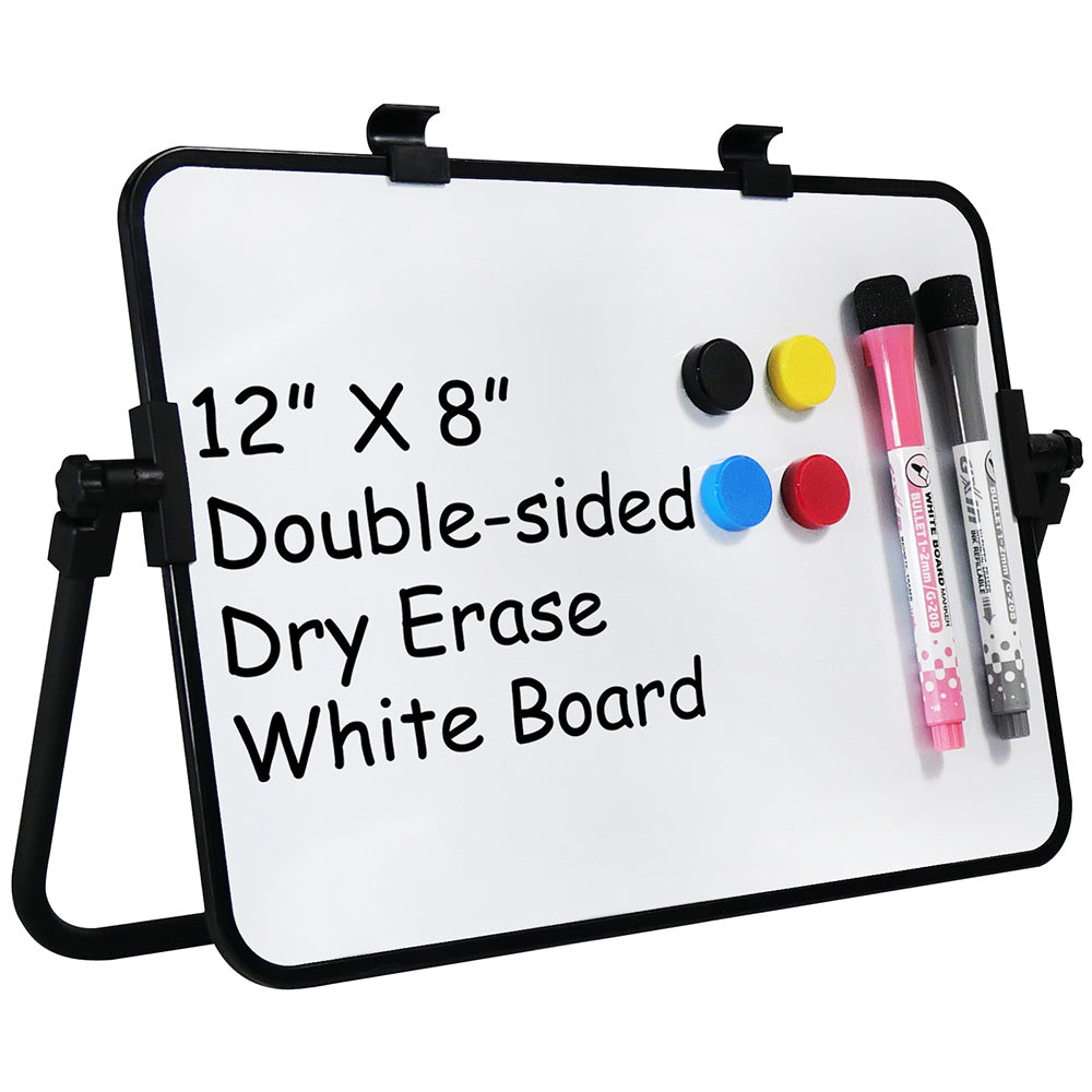 JILoffice Small Whiteboard 12"x8" (Magnetic, with Stand)